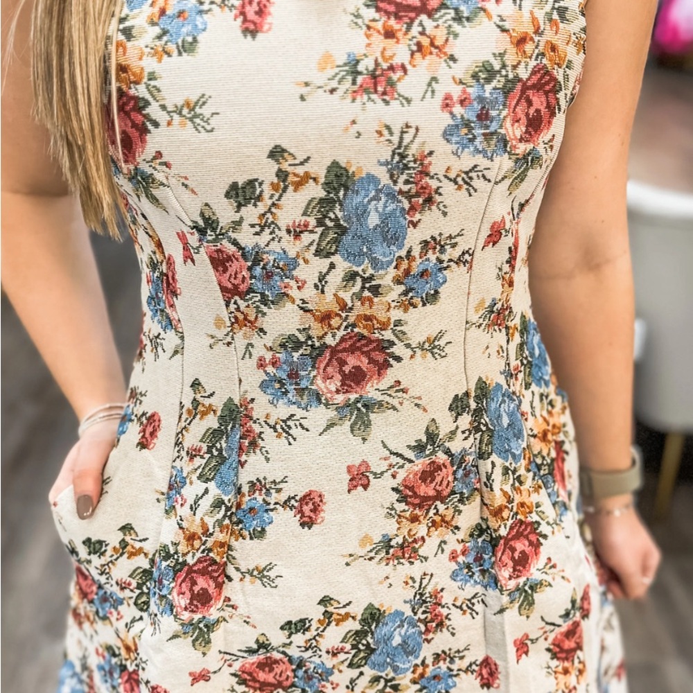 Tapestry mini dress